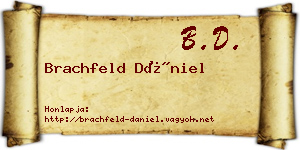 Brachfeld Dániel névjegykártya